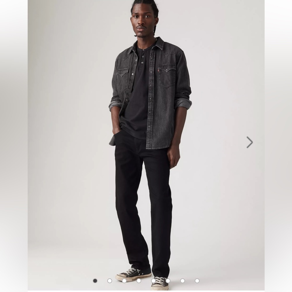 Levi's 502 Taper Fit Men's Black Jeans (W38 L30)